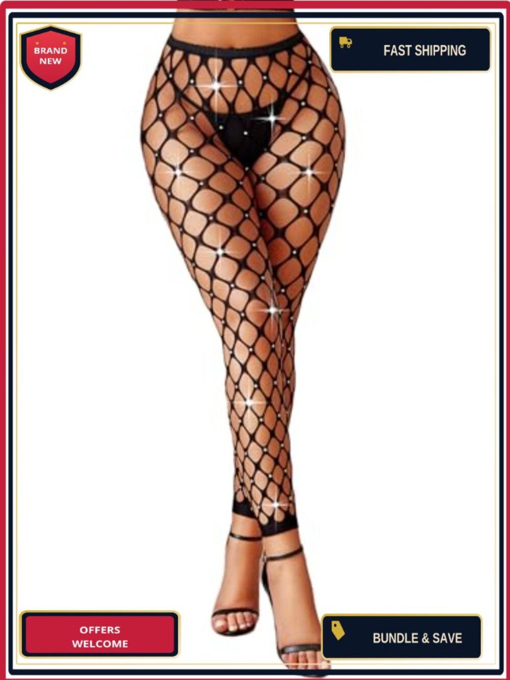 Avidlove Fishnet Stockings Women Footless High Waist Nylon Spandex Tights